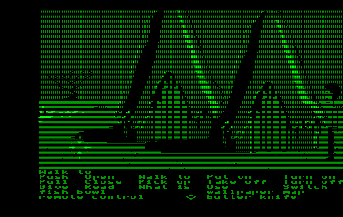 Zak McKracken and the Alien Mindbenders IBM PC/Compatibles Screenshot: Located a village hidden in the jungle.
