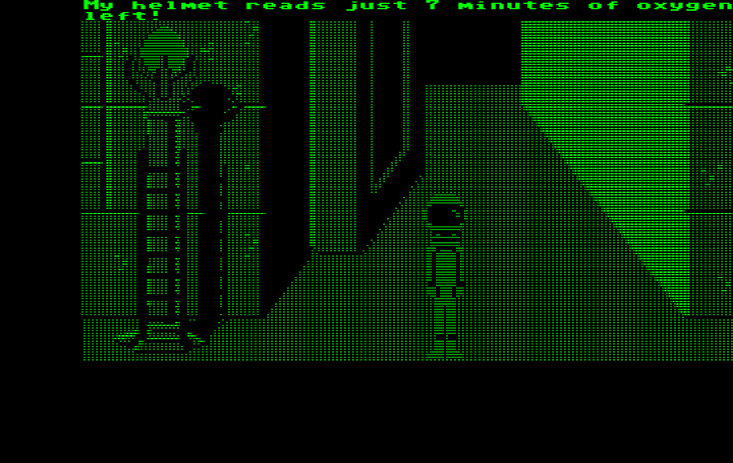 Zak McKracken and the Alien Mindbenders IBM PC/Compatibles Screenshot: Be sure none of your characters run out of oxygen!