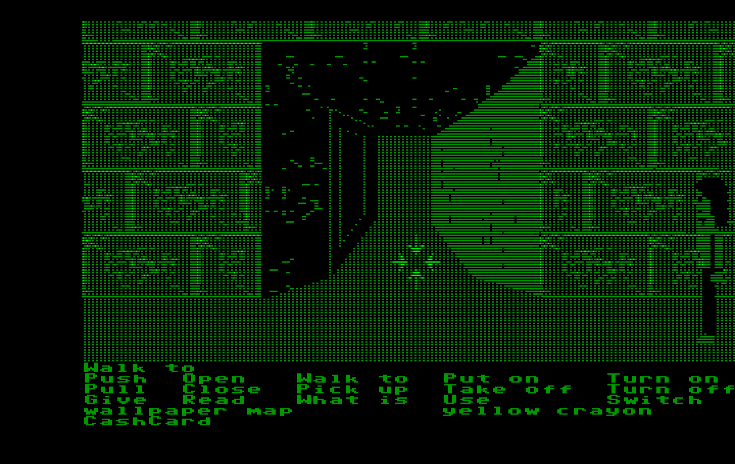 Zak McKracken and the Alien Mindbenders IBM PC/Compatibles Screenshot: Pyramid entrance...looks like the start of another maze!