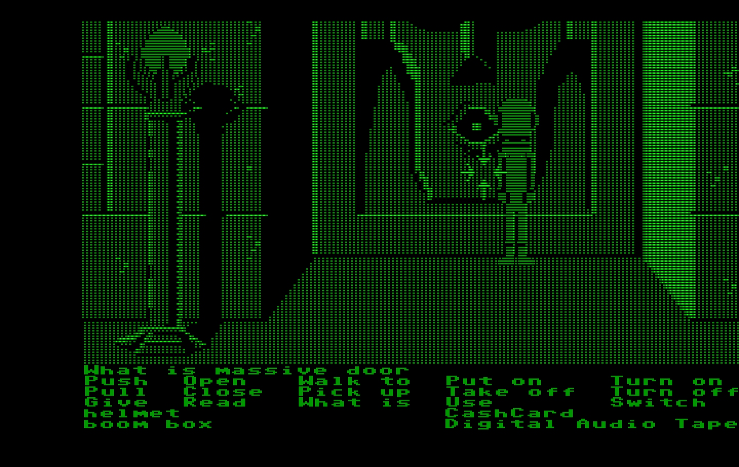 Zak McKracken and the Alien Mindbenders IBM PC/Compatibles Screenshot: I need to find a way to open this massive door.