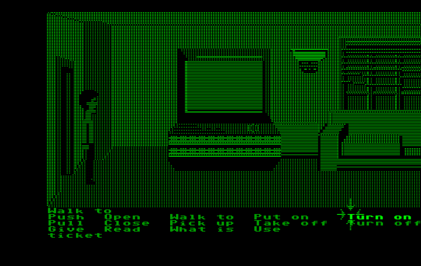 Zak McKracken and the Alien Mindbenders IBM PC/Compatibles Screenshot: Zak's living room has a really large T.V.!