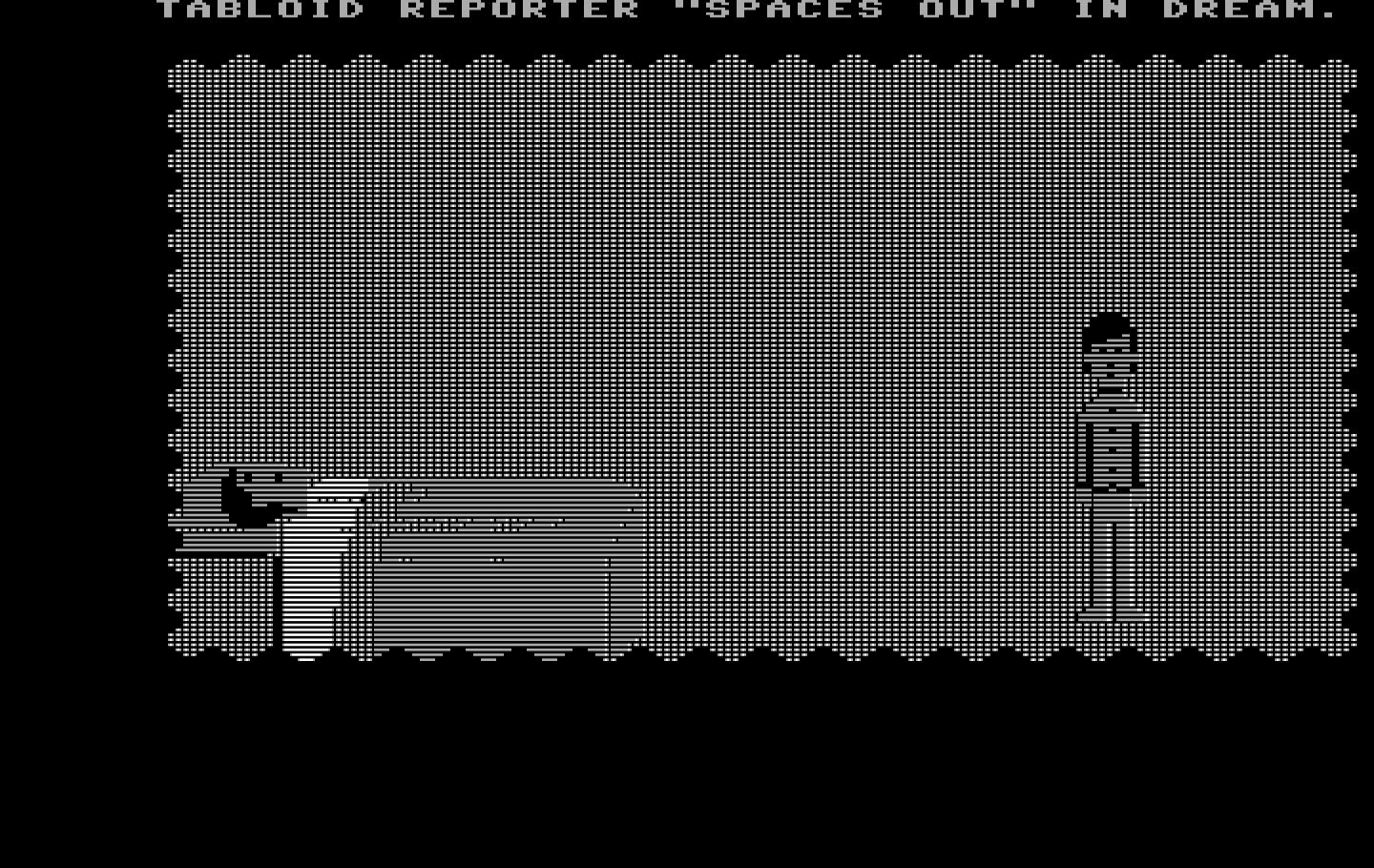 Zak McKracken and the Alien Mindbenders IBM PC/Compatibles Screenshot: Zak has a strange dream in the opening sequence.