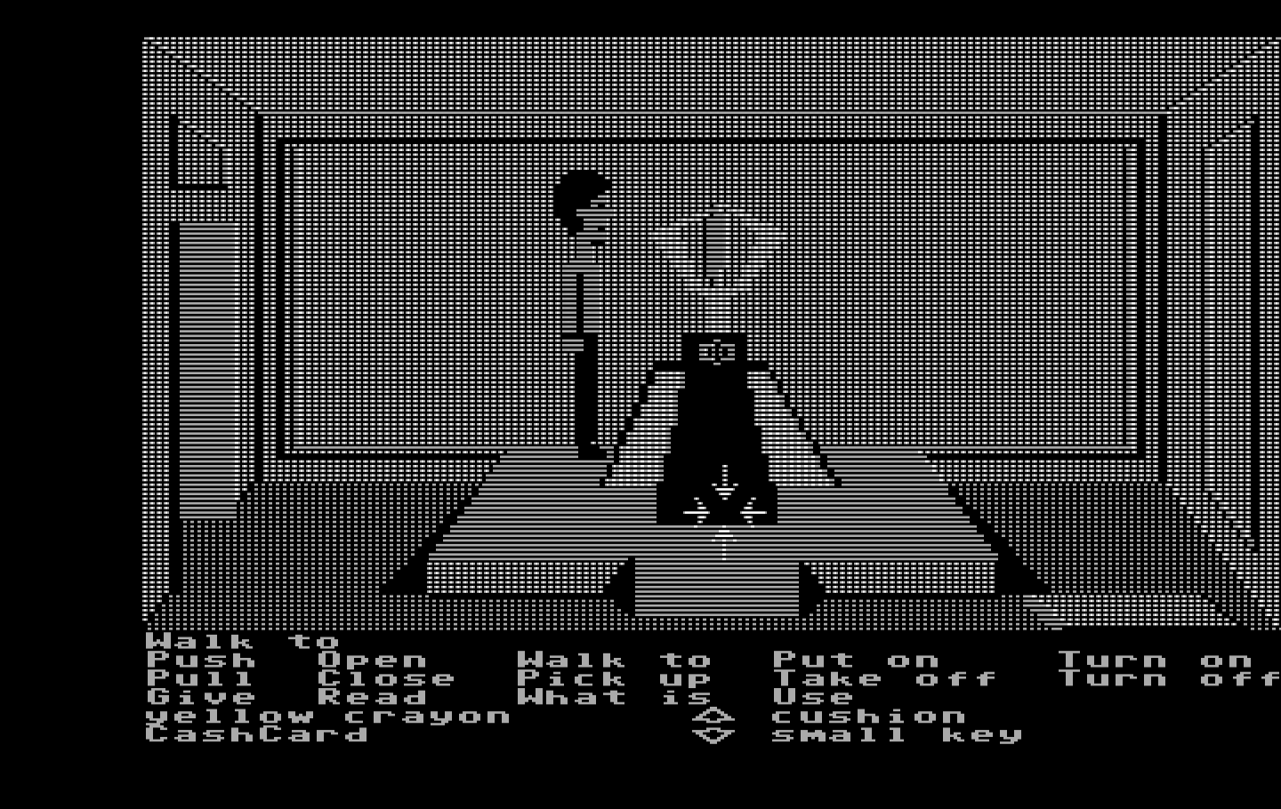 Zak McKracken and the Alien Mindbenders IBM PC/Compatibles Screenshot: Looks like I found a crystal!