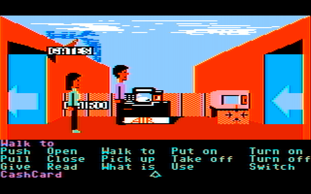 Zak McKracken and the Alien Mindbenders IBM PC/Compatibles Screenshot: At the Cairo airport...