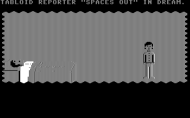 Zak McKracken and the Alien Mindbenders IBM PC/Compatibles Screenshot: In the introduction Zak has a strange dream...