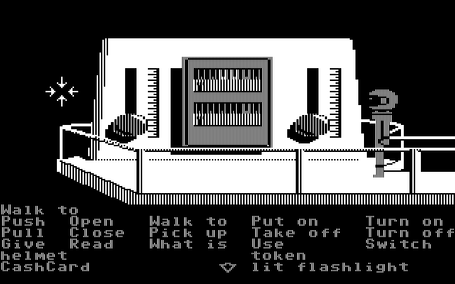 Zak McKracken and the Alien Mindbenders IBM PC/Compatibles Screenshot: Hmm, what do these giant switches do?
