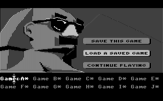 Zak McKracken and the Alien Mindbenders IBM PC/Compatibles Screenshot: The load/save screen.