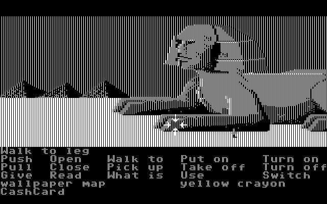 Zak McKracken and the Alien Mindbenders IBM PC/Compatibles Screenshot: A sphinx...