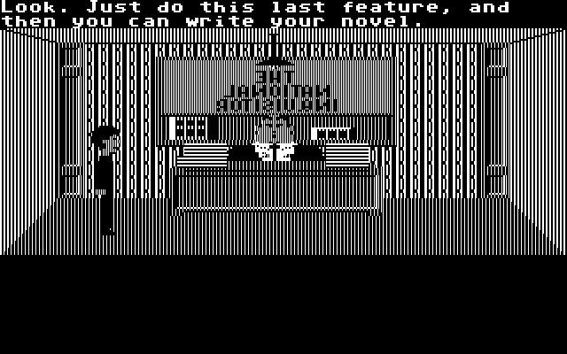 Zak McKracken and the Alien Mindbenders IBM PC/Compatibles Screenshot: Zak isn't happy with his job...