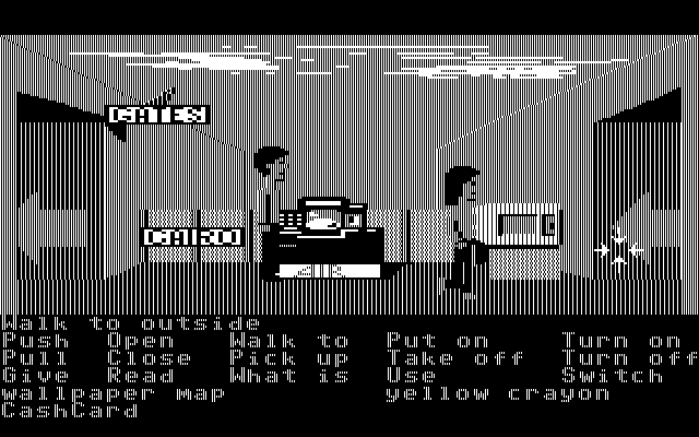 Zak McKracken and the Alien Mindbenders IBM PC/Compatibles Screenshot: Arrived at an airport...