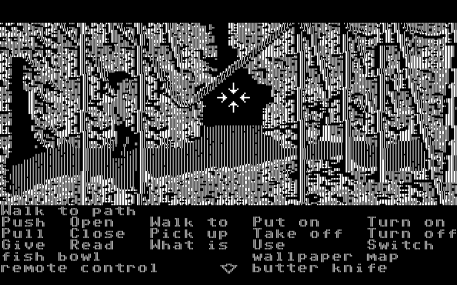 Zak McKracken and the Alien Mindbenders IBM PC/Compatibles Screenshot: Lost in a jungle somewhere...this is one of the games mazes.