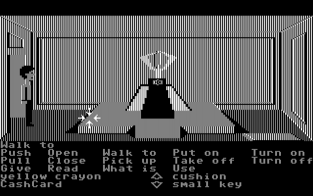Zak McKracken and the Alien Mindbenders IBM PC/Compatibles Screenshot: Looks like I found the blue crystal...