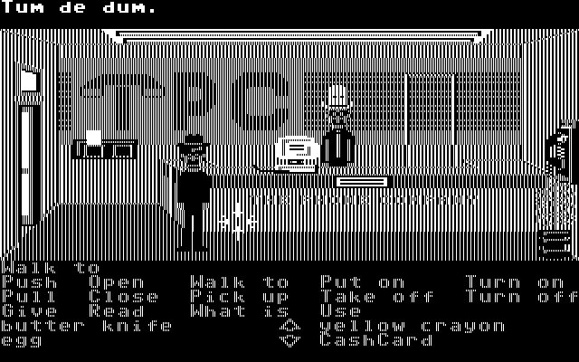 Zak McKracken and the Alien Mindbenders IBM PC/Compatibles Screenshot: In disguise at the phone company.