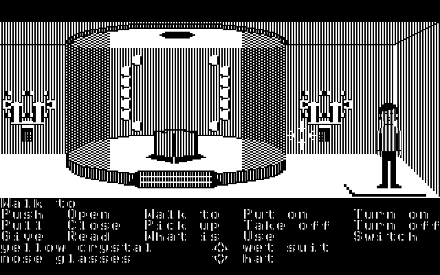 Zak McKracken and the Alien Mindbenders IBM PC/Compatibles Screenshot: What do these giant switches do?