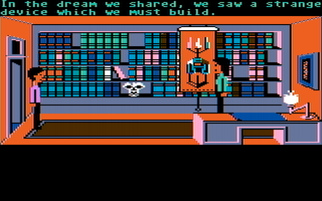Zak McKracken and the Alien Mindbenders IBM PC/Compatibles Screenshot: We start to learn a little more of the plot...