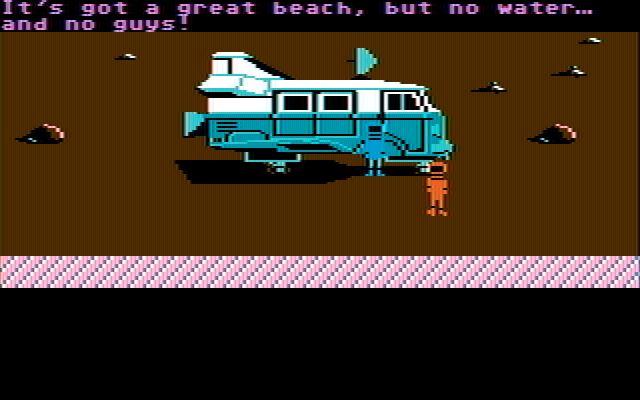 Zak McKracken and the Alien Mindbenders IBM PC/Compatibles Screenshot: Introducing our two Yale coeds...they find Mars boring...