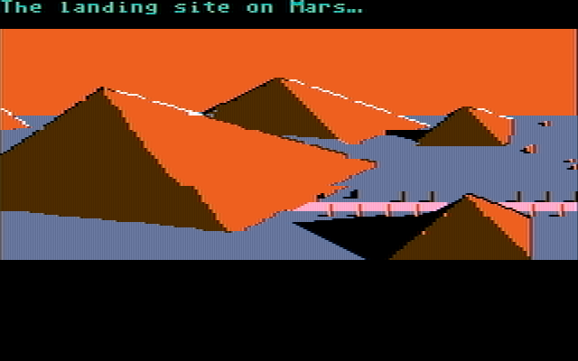 Zak McKracken and the Alien Mindbenders IBM PC/Compatibles Screenshot: The landing site on Mars...