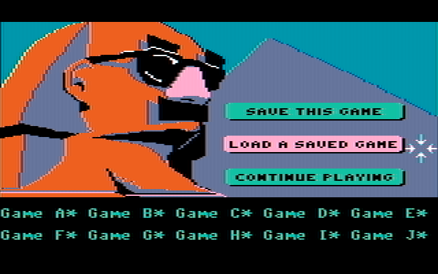 Zak McKracken and the Alien Mindbenders IBM PC/Compatibles Screenshot: The load/save screen.