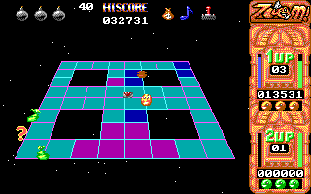 Zoom! IBM PC/Compatibles Screenshot: Starting the third level.