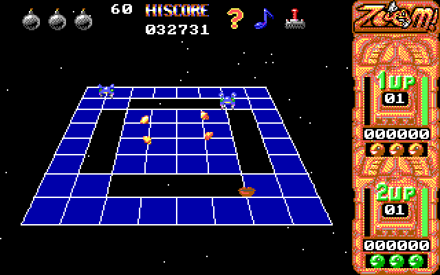 Zoom! IBM PC/Compatibles Screenshot: Game start.