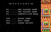 Zoom! for IBM PC/Compatibles - Game options.