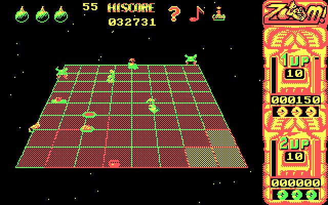 Zoom! IBM PC/Compatibles Screenshot: Beginning the 10th level.