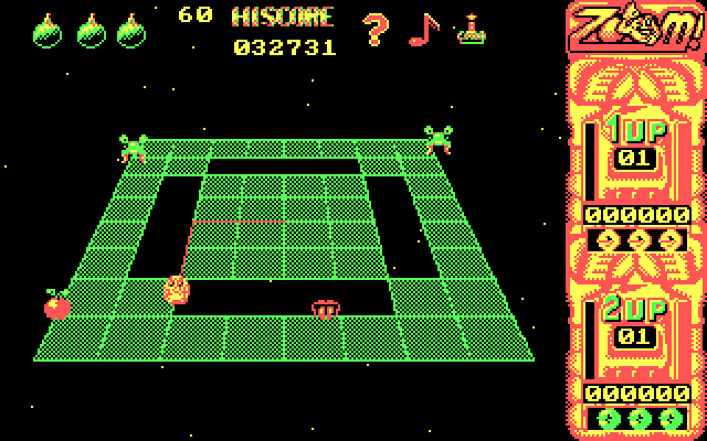 Zoom! IBM PC/Compatibles Screenshot: Beginning the first level.