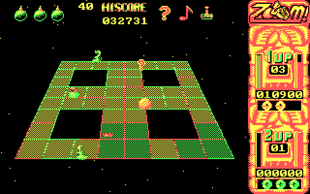 Zoom! IBM PC/Compatibles Screenshot: Each level has a different layout.
