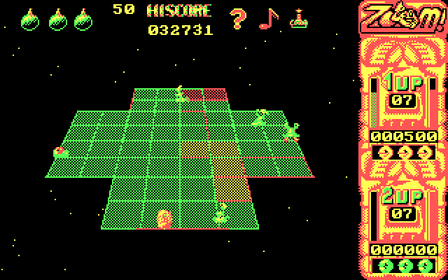 Zoom! IBM PC/Compatibles Screenshot: Careful, if you run out of energy the game is over.