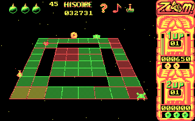 Zoom! IBM PC/Compatibles Screenshot: Filling tiles in...