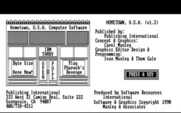 Hometown, U.S.A. for IBM PC/Compatibles - Title screen.