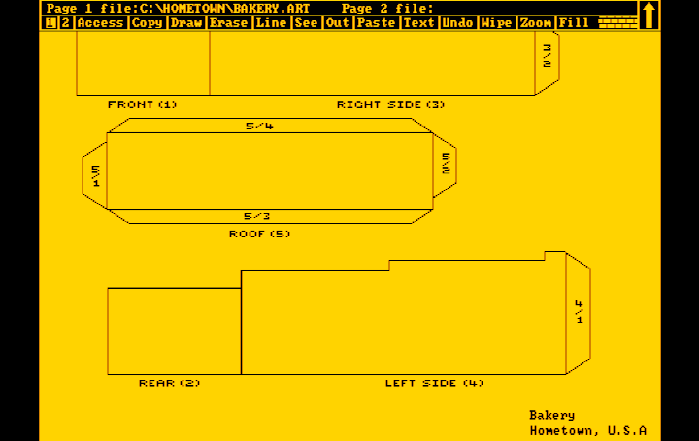 Hometown, U.S.A. IBM PC/Compatibles Screenshot: Here's a bakery.