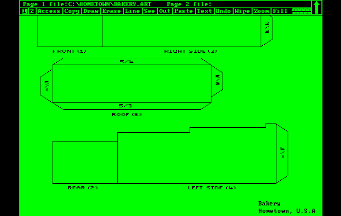 Hometown, U.S.A. IBM PC/Compatibles Screenshot: Here's a bakery.