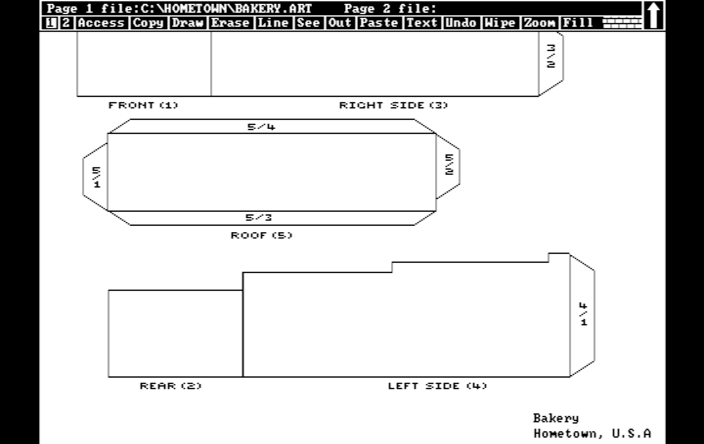 Hometown, U.S.A. IBM PC/Compatibles Screenshot: Here's a bakery.