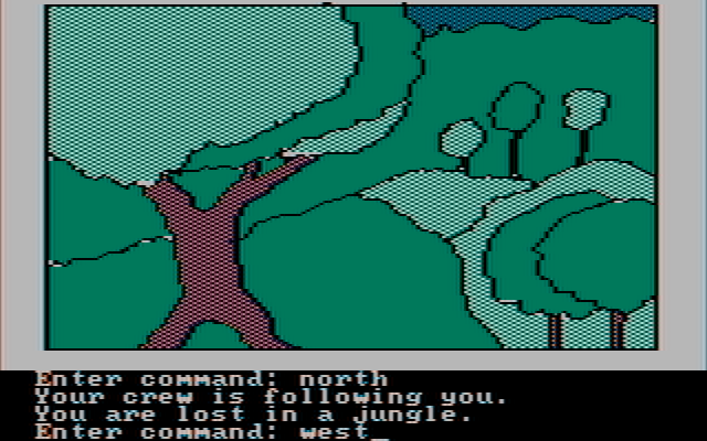 Hi-Res Adventure #4: Ulysses and the Golden Fleece IBM PC/Compatibles Screenshot: Yep, I'm lost again...