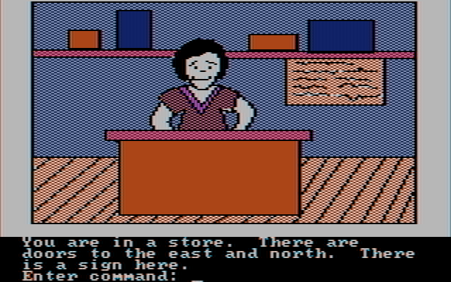 Hi-Res Adventure #4: Ulysses and the Golden Fleece IBM PC/Compatibles Screenshot: You can buy some items in the store.