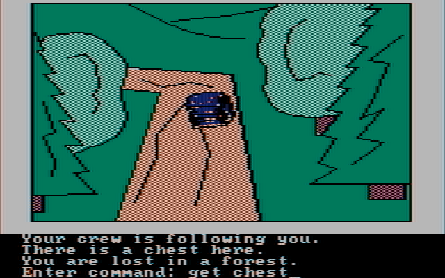 Hi-Res Adventure #4: Ulysses and the Golden Fleece IBM PC/Compatibles Screenshot: Hmm, a treasure chest!