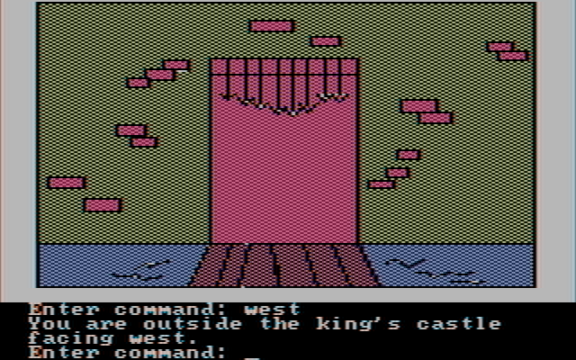 Hi-Res Adventure #4: Ulysses and the Golden Fleece IBM PC/Compatibles Screenshot: The castle entrance.