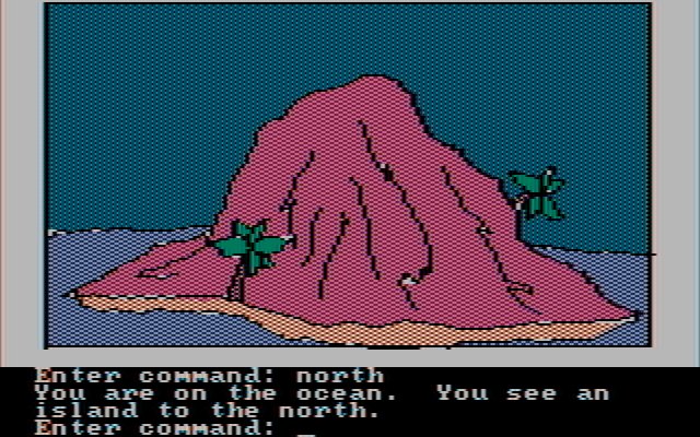 Hi-Res Adventure #4: Ulysses and the Golden Fleece IBM PC/Compatibles Screenshot: Time to explore another island.