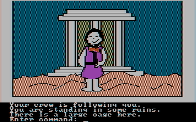 Hi-Res Adventure #4: Ulysses and the Golden Fleece IBM PC/Compatibles Screenshot: Scared off the guards.