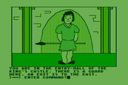 Hi-Res Adventure #4: Ulysses and the Golden Fleece for Atari 8-bit - A guard outside the castle.
