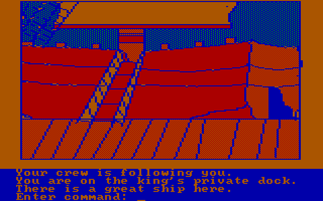 Hi-Res Adventure #4: Ulysses and the Golden Fleece IBM PC/Compatibles Screenshot: Time to set sail!
