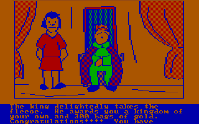 Hi-Res Adventure #4: Ulysses and the Golden Fleece IBM PC/Compatibles Screenshot: Congratulations!