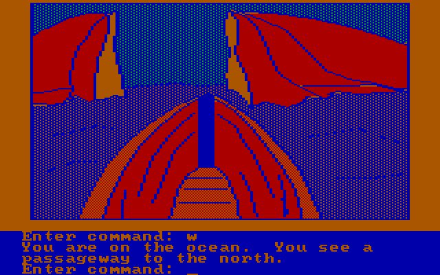 Hi-Res Adventure #4: Ulysses and the Golden Fleece IBM PC/Compatibles Screenshot: I've set sail again.