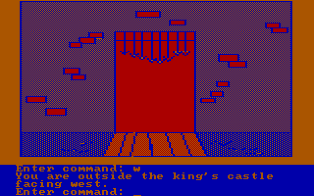 Hi-Res Adventure #4: Ulysses and the Golden Fleece IBM PC/Compatibles Screenshot: Outside the castle.