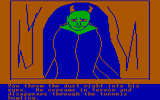 Hi-Res Adventure #4: Ulysses and the Golden Fleece IBM PC/Compatibles Screenshot: You'll also encounter Pluto, the god of the underworld...