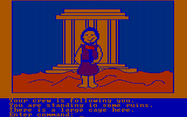 Hi-Res Adventure #4: Ulysses and the Golden Fleece IBM PC/Compatibles Screenshot: Scared the guards away...