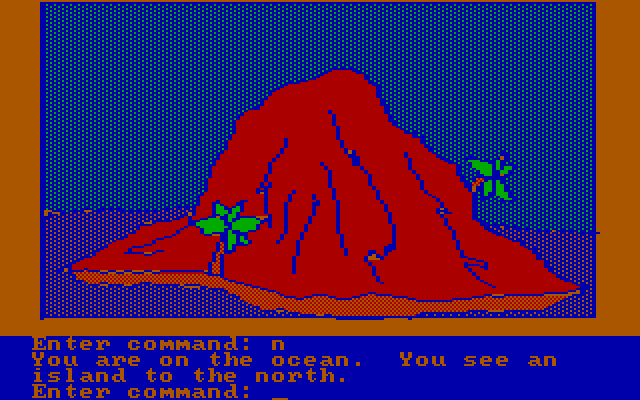 Hi-Res Adventure #4: Ulysses and the Golden Fleece IBM PC/Compatibles Screenshot: Time to explore another island.