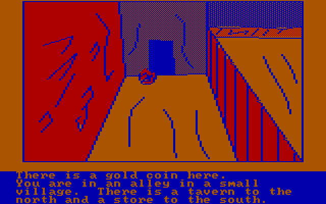 Hi-Res Adventure #4: Ulysses and the Golden Fleece IBM PC/Compatibles Screenshot: Someone left a gold coin here.