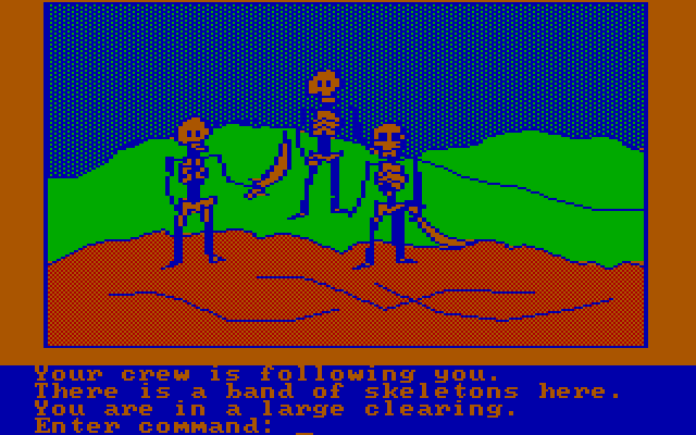 Hi-Res Adventure #4: Ulysses and the Golden Fleece IBM PC/Compatibles Screenshot: A deadly skeleton crew!